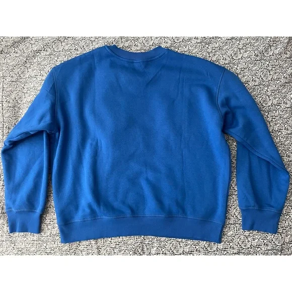 NWT H&M Blue Paris Sweatshirt with Sherpa Letters - Picture 7 of 13
